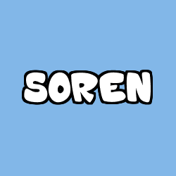Coloring page first name SOREN