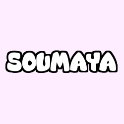 Coloring page first name SOUMAYA