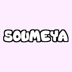Coloring page first name SOUMEYA