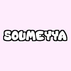 Coloring page first name SOUMEYYA