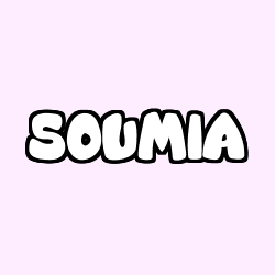 Coloring page first name SOUMIA