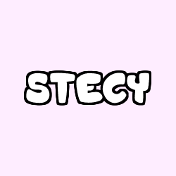 Coloring page first name STECY