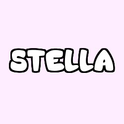 Coloring page first name STELLA