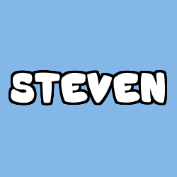 Coloring page first name STEVEN