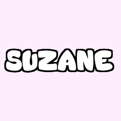 Coloring page first name SUZANE