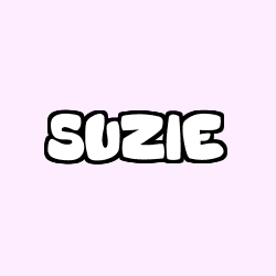Coloring page first name SUZIE