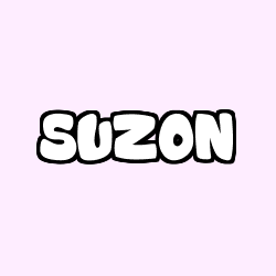 Coloring page first name SUZON