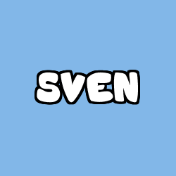 Coloring page first name SVEN
