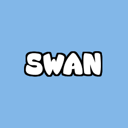 Coloring page first name SWAN