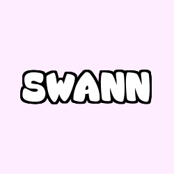 Coloring page first name SWANN