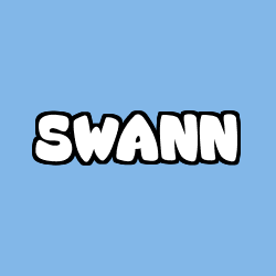 Coloring page first name SWANN