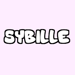 Coloring page first name SYBILLE