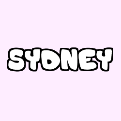 Coloring page first name SYDNEY