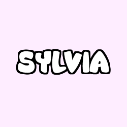 Coloring page first name SYLVIA