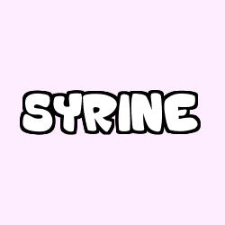 Coloring page first name SYRINE