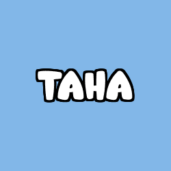 Coloring page first name TAHA