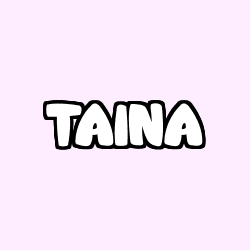 Coloring page first name TAINA