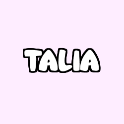 Coloring page first name TALIA