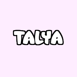 Coloring page first name TALYA