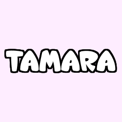 Coloring page first name TAMARA