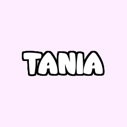 Coloring page first name TANIA