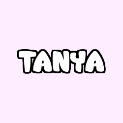 Coloring page first name TANYA