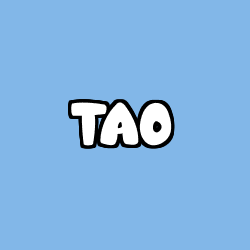 Coloring page first name TAO