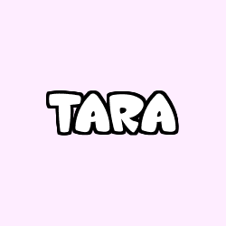 Coloring page first name TARA