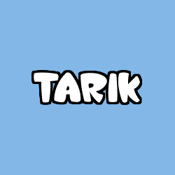 Coloring page first name TARIK