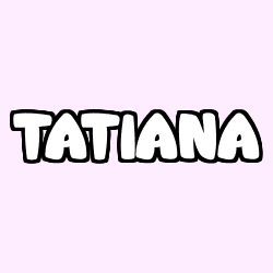 Coloring page first name TATIANA