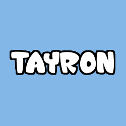 Coloring page first name TAYRON