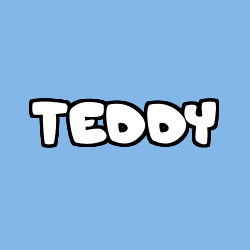 Coloring page first name TEDDY