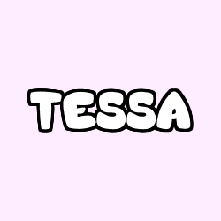 Coloring page first name TESSA