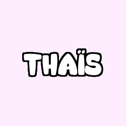 Coloring page first name THAÏS