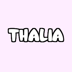 Coloring page first name THALIA