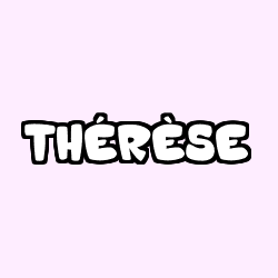 Coloring page first name THÉRÈSE