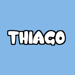 Coloring page first name THIAGO