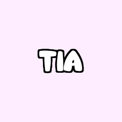 Coloring page first name TIA