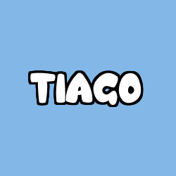 Coloring page first name TIAGO