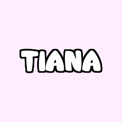 Coloring page first name TIANA