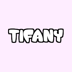 Coloring page first name TIFANY