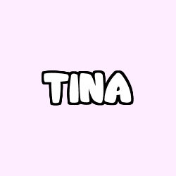 Coloring page first name TINA
