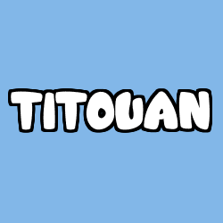 Coloring page first name TITOUAN