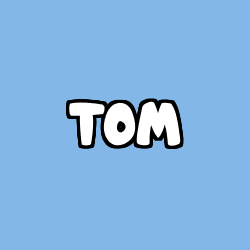 Coloring page first name TOM