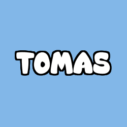 Coloring page first name TOMAS