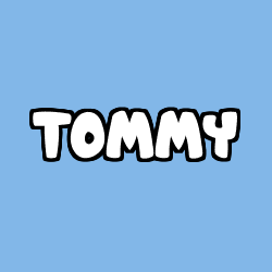 Coloring page first name TOMMY