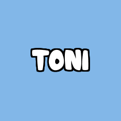 Coloring page first name TONI