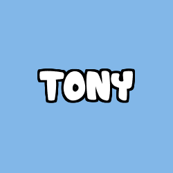 Coloring page first name TONY