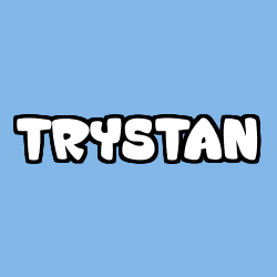 Coloring page first name TRYSTAN