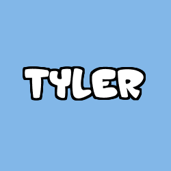 Coloring page first name TYLER